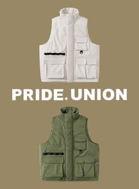 PRIDE*UNION骄傲集结立领机能风防水3M新雪丽保暖战术棉服马夹