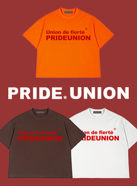Pride Union骄傲集结法语印花撞色BOXY版型短袖T恤