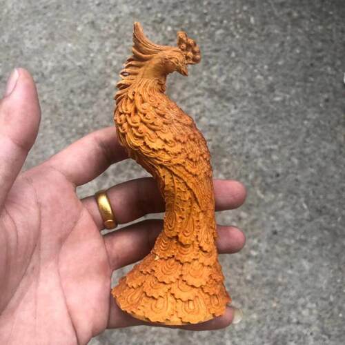 崖柏动物孔雀摆件办公室工艺品