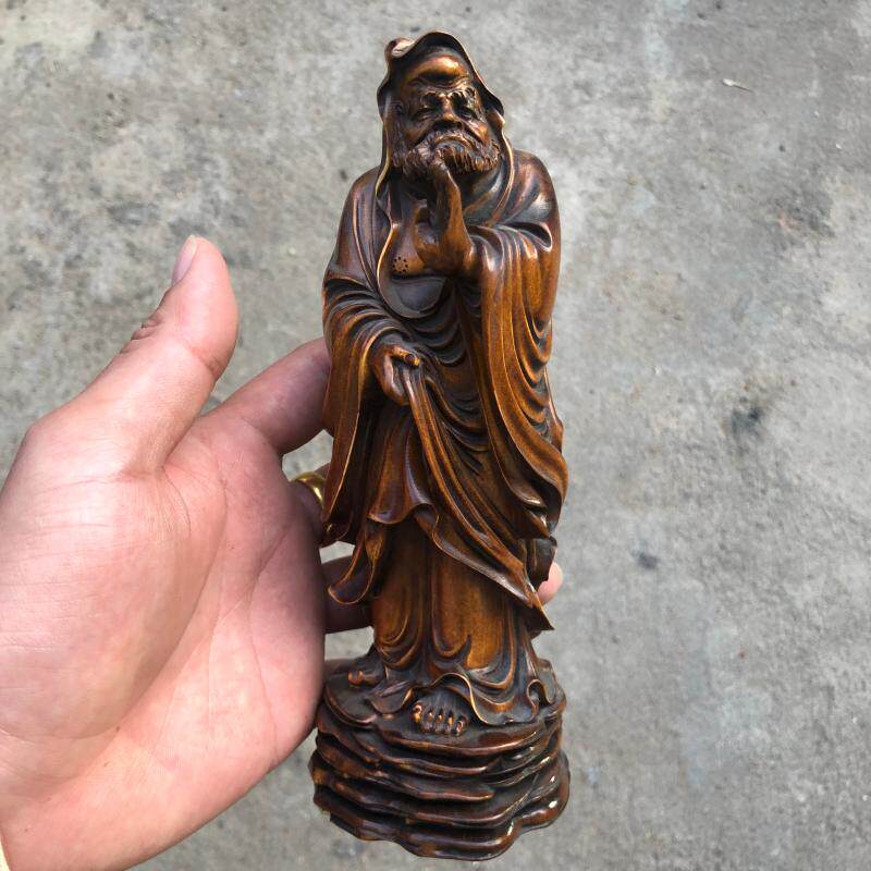 黄杨木雕菩提达摩祖师实木摆件