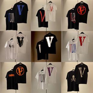 过验VLONE 大V反光藤原浩联名限定男女T恤潮 王一博同款 SALUTE短袖