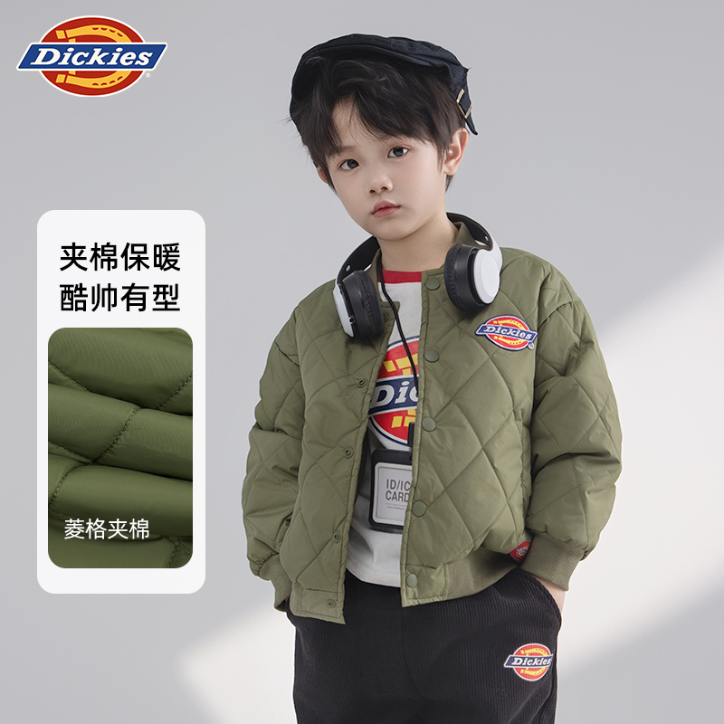 Dickies童装儿童秋冬季锁温保暖软糯糯连帽棉服外套休闲保暖冬日