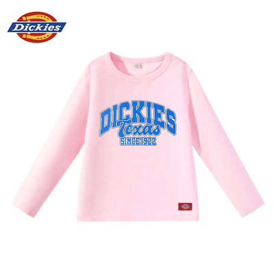 Dickies童装男女童打底衫2025新款运动纯棉长袖儿童春秋冬款上衣