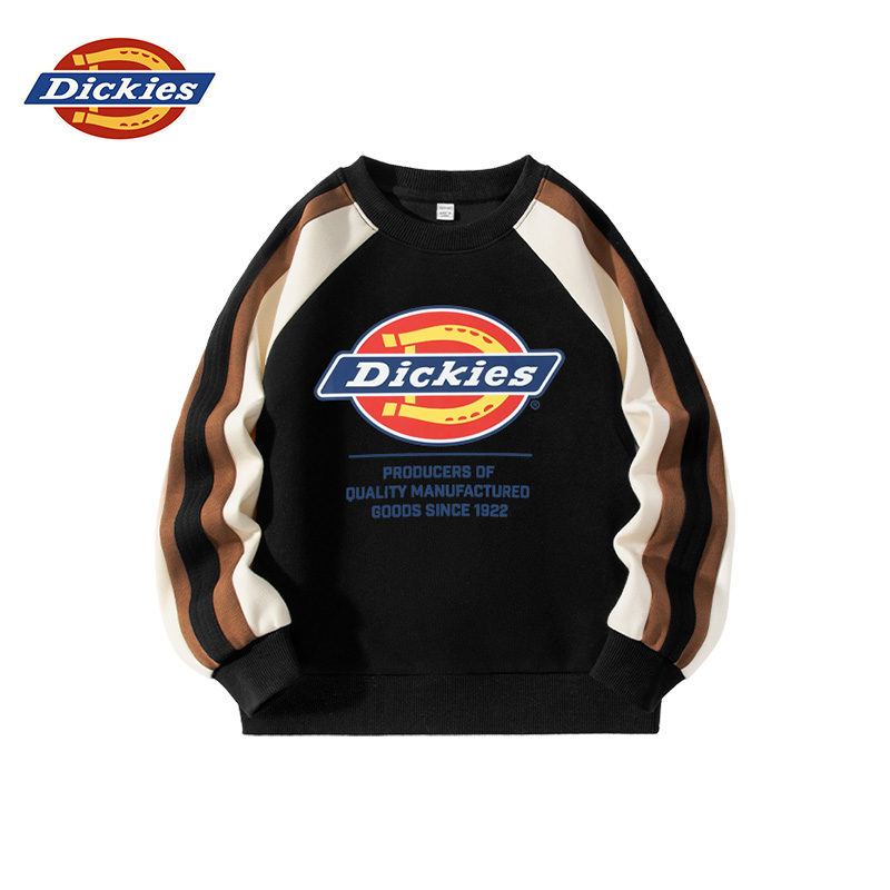 Dickies儿童卫衣2025秋冬新款百搭圆领棉保暖时尚学生中大童上装