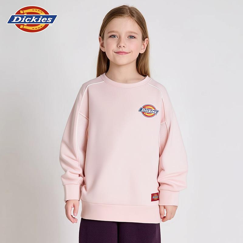 Dickies童装2025年春秋新款男女童圆领卫衣儿童纯棉洋气运动上衣