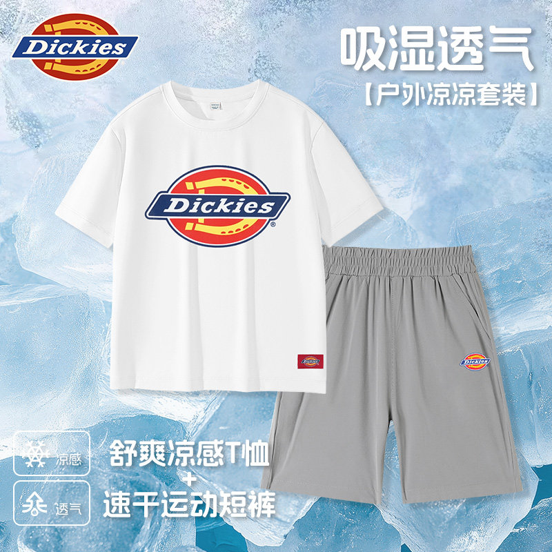 Dickies童装儿童套装夏款小童凉感运动衣男童2025新款速干夏装