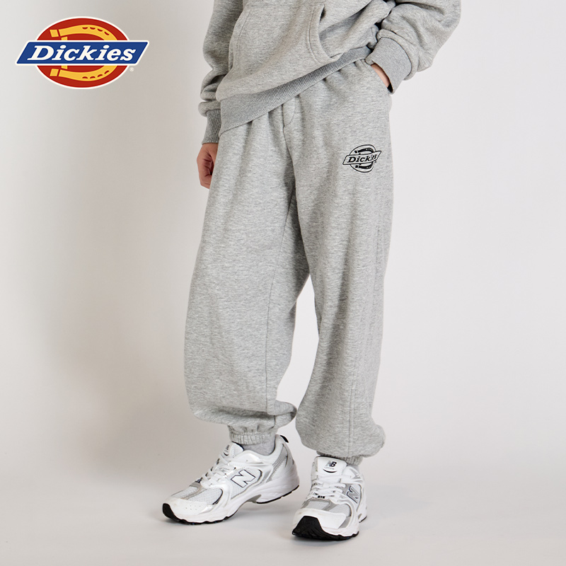 Dickies男女童卫裤运动裤加绒2024新款中大童百搭束脚宽松长裤