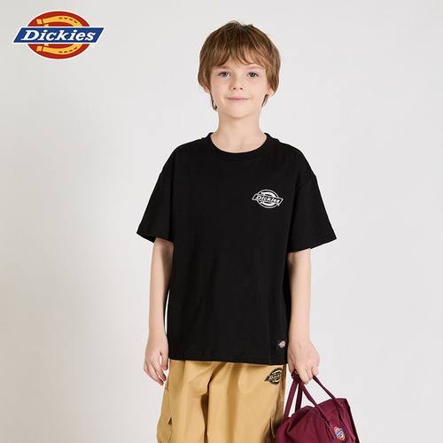 Dickies[升级版]儿童清仓纯棉短袖透气圆领T恤宽松版242K30LSD55