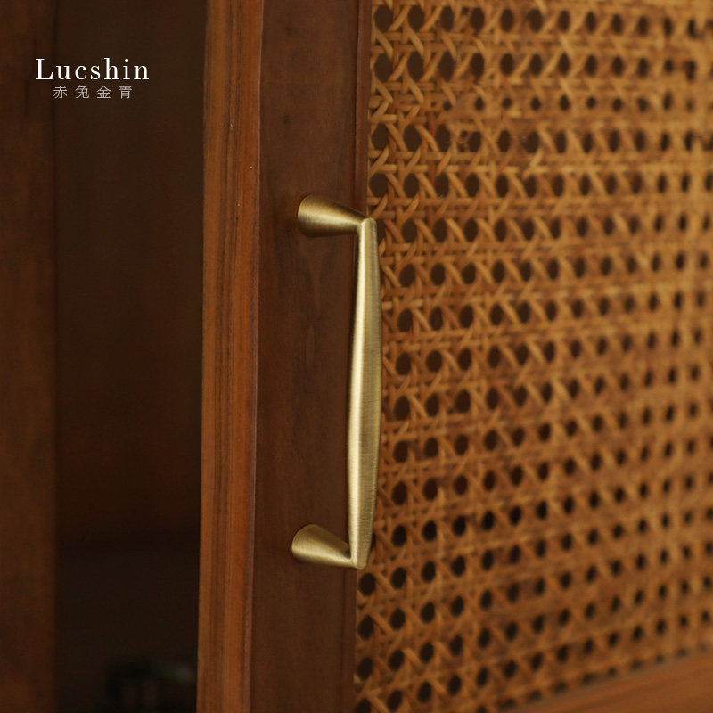 特惠！法式柜门拉手古铜色黄铜拉手抽屉衣柜橱柜子拉手圆球小把手