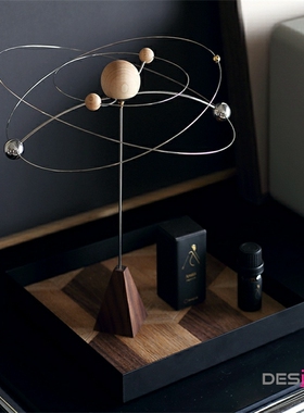 弦生活器物小行星精油香薰木悬浮星球摆件星系平衡扩香器结婚礼物