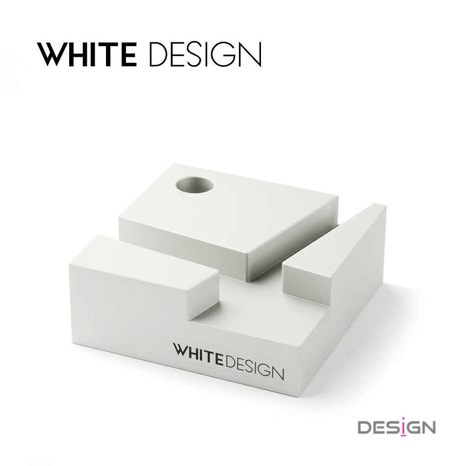 White Design 铝合金手机支架桌面多功能多角度创意设计定制刻字