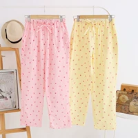 Mùa xuân và mùa hè mới, quần cotton cotton dệt đôi gạc cotton giản dị đơn giản kích thước lớn nhà quần - Quần tây quần dài nam