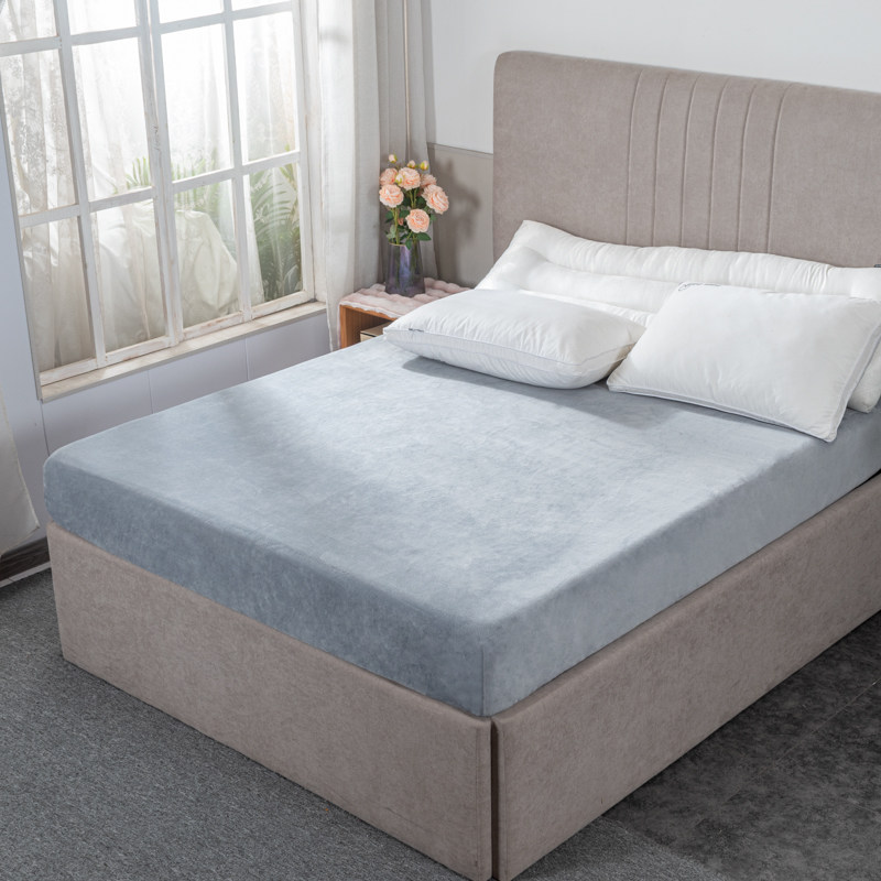 高克重牛奶绒床笠纯色床垫保护套秋冬席梦思单件松紧保暖床单床罩,床上用品,床笠,淘宝优惠券,粉丝福利购,淘宝优惠卷