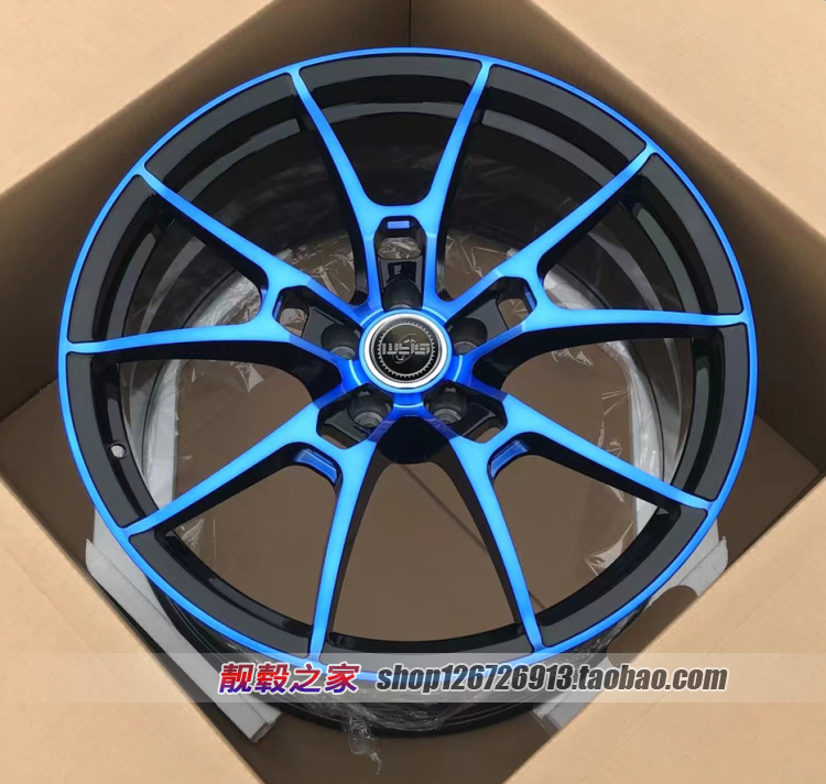 19 20寸适用于奥迪RS7 A4 A5 A6 A7 A8 Q5 Q7 Q8奔驰蓝色锻造轮毂