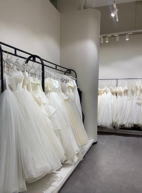 黑色婚纱展示架落地式礼服架子