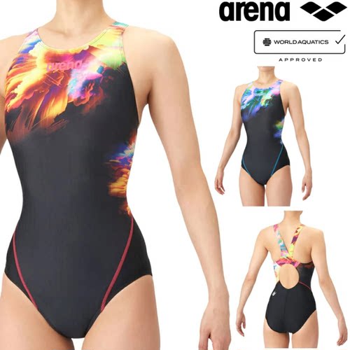 Arena阿瑞娜游泳连体女三角fina泳衣训练健身AQUA游泳装AS6SRC71L