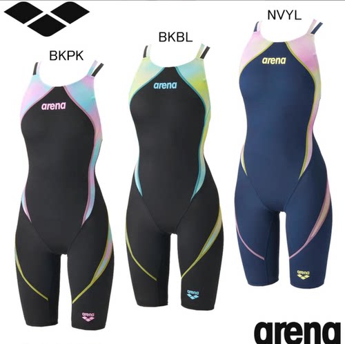 Arena阿瑞娜游泳连体女五分fina泳衣训练健身AQUA游泳装AS6FRC44L