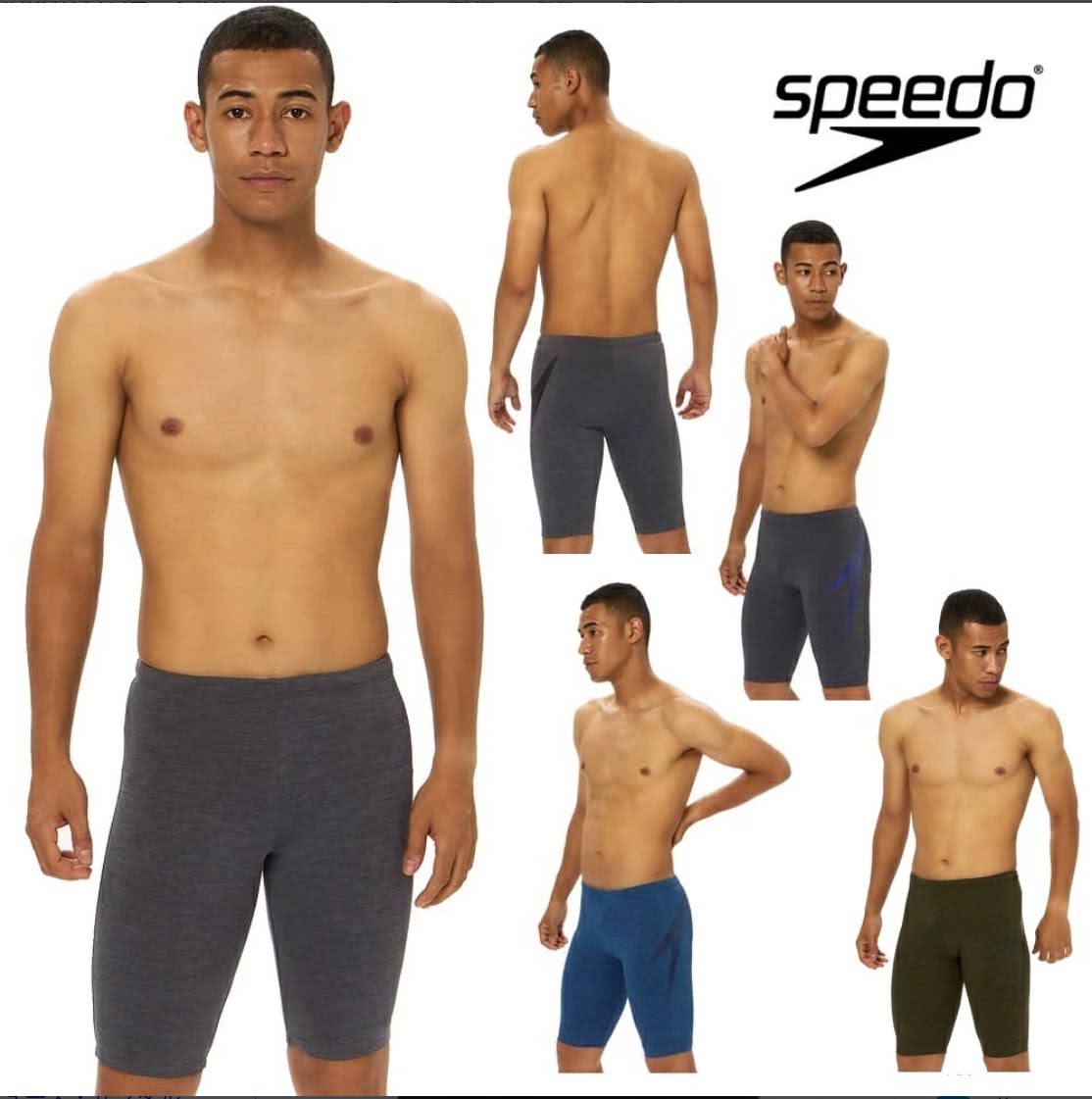 Speedo速比涛游泳衣训练比赛竞速大码健身泳裤男fina泳裤SF62611E