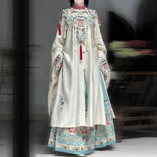 马面裙重工刺绣春秋款 明制云肩立领长衫 花影 仙楚姬原创汉服女