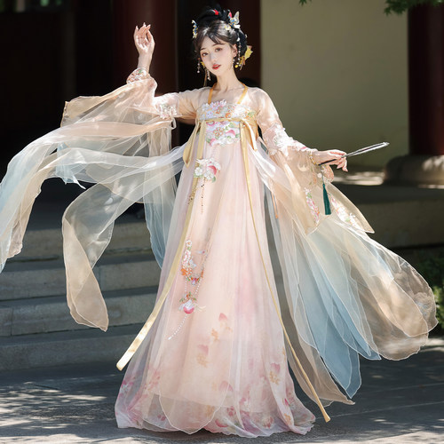 仙楚姬原创汉服【兔叨叨】唐制齐胸大袖襦裙汉元素仙气日常春夏款