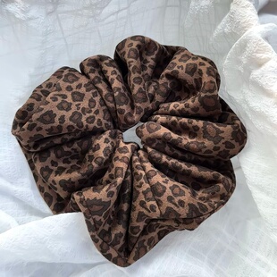 豹纹大肠发圈大号高级感复古气质秋冬新款韩国大东门头绳发绳皮筋