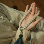 江南烟雨天然菩提根手串男女款 绕指柔菩提子文玩手持佛珠盘珠手串