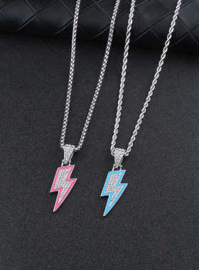 嘻哈钛钢镶钻高级感百搭毛衣链