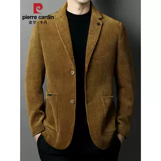 灯芯绒西服男春秋厚款装外套