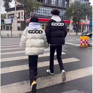 2025冬季国潮美式潮牌GOOD羽绒服秋冬男女宽松加厚面包服棉服情侣