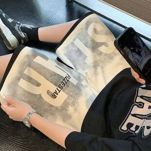 美式五分短裤男潮牌高级感青少年夏季薄款裤子休闲运动篮球5分裤
