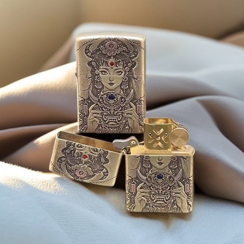 CHIEF首领黄铜三代打火机