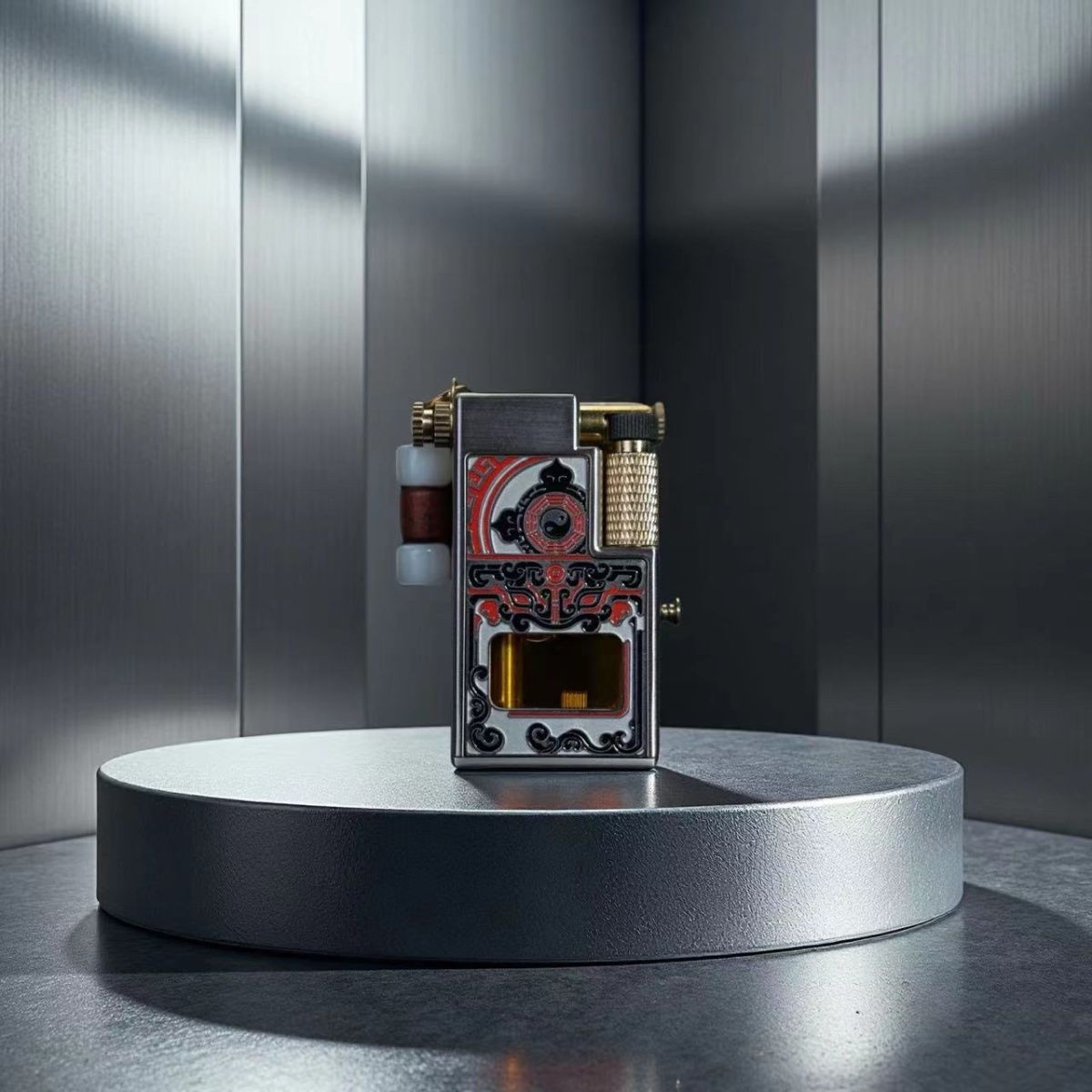 首领新款二代透明仓煤油打火机