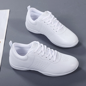 训练鞋 子软底中小学生排舞比赛鞋 白色啦啦操儿童竞技健美操鞋 新款