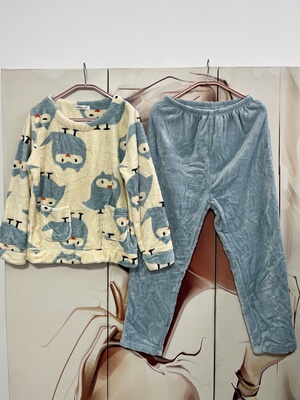 冬季珊瑚绒睡衣女士加卡通绒加厚保暖秋冬款长袖法兰绒家居服套