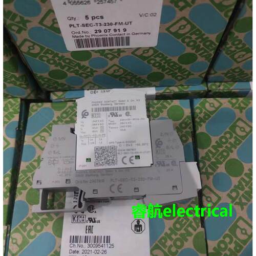 2907919菲尼克斯PLT-SEC-T3-230-FM-UT现货原装3类电涌保护设备议