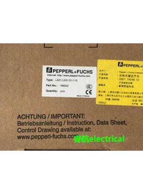 原装进口倍加福LA31/LK31/31/115订货编号186502 186505 186504议