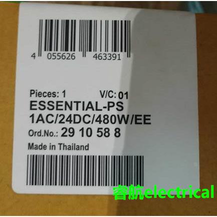 菲尼克斯全新现货电源ESSENTIAL-PS/1AC/24DC/480W/EE - 2910588