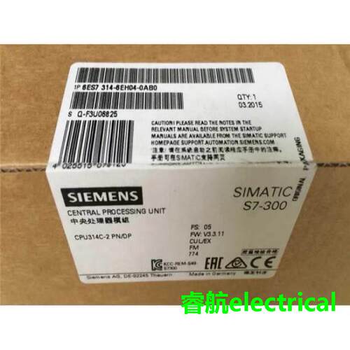 6ES73146EH040AB0 S7-300 CPU 314C-2PN/DP 6ES7314-6EH04-0AB0议