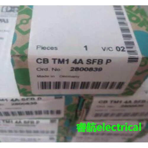 菲尼克斯现货CB TM1 4A SFB P原装全新热磁设备断路器2800839议价