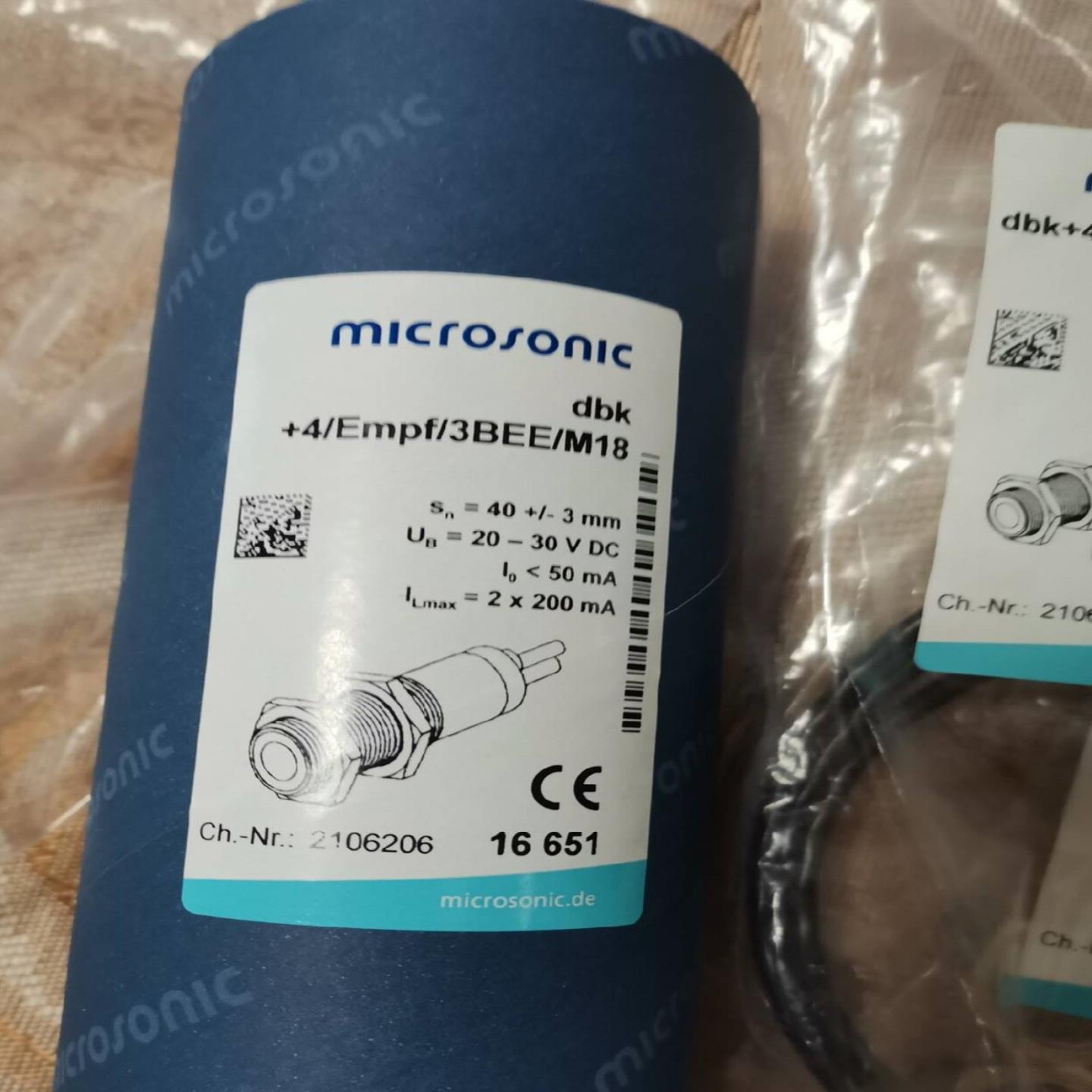 配件microsonic 超声波双张传感器dbk+4empf3beem18 议价议价