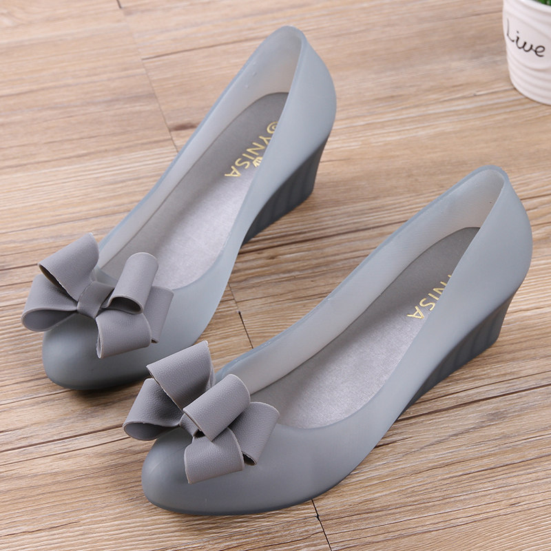 现代雨鞋女时尚款外穿防水防滑水鞋夏天塑料凉鞋胶鞋坡跟果冻鞋,女鞋,雨鞋,淘宝优惠券,粉丝福利购,淘宝优惠卷