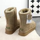 厚底雪地靴女2025冬新款皮毛一体防滑东北加绒全羊毛中筒保暖棉鞋