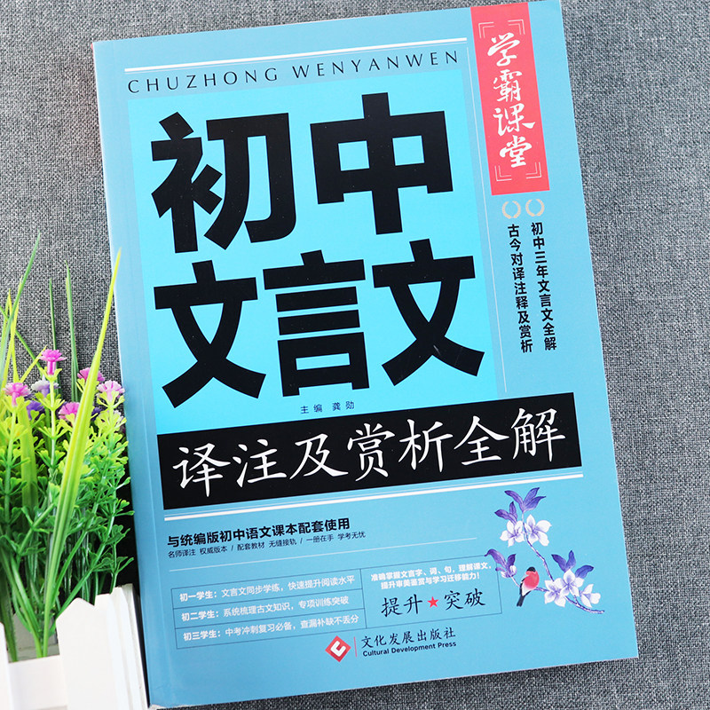 初中文言文译注及赏析全解学霸课堂初中文言文全解一点通人教版初中