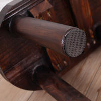 Anti-corrosion household vintage small wooden stools, square stools, low stools for adults and children, small stools, solid wood small stools, living room shoe-changing stools thumbnail 3