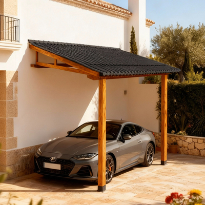 户外防腐木庭院防晒防雨遮阳棚