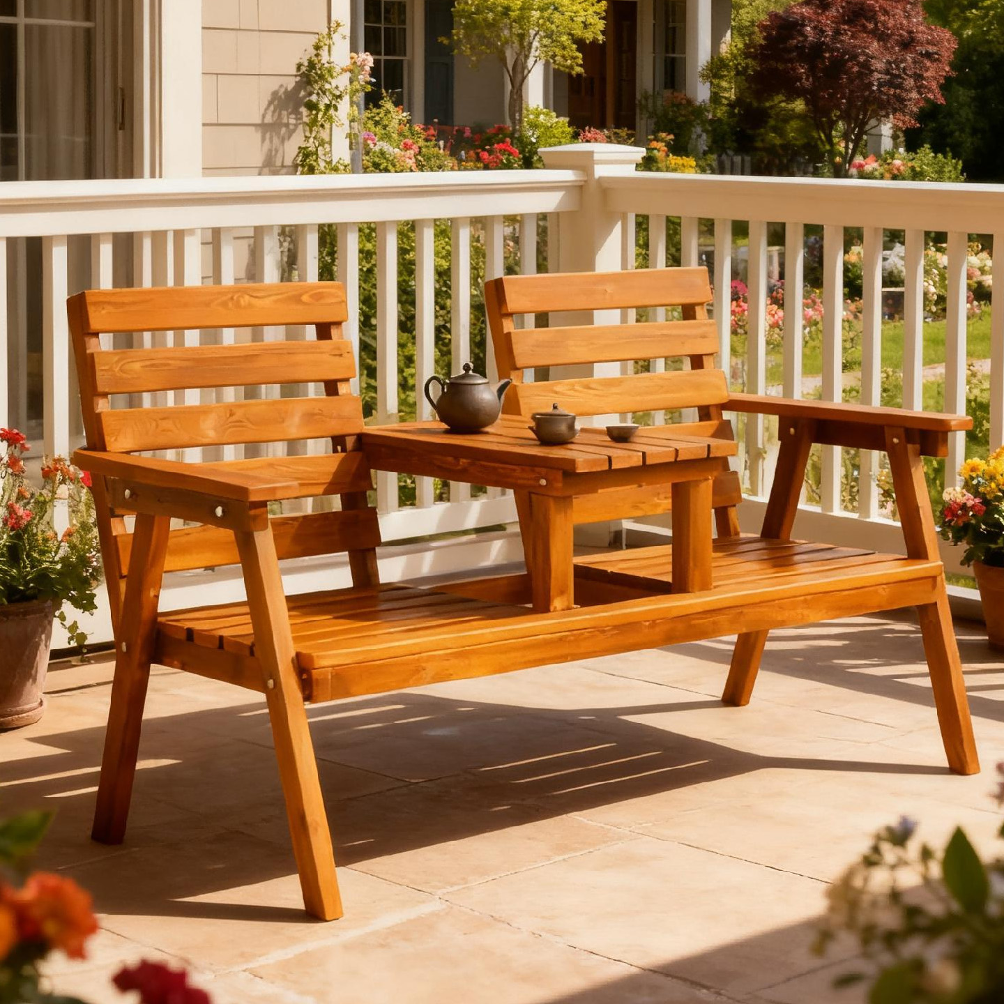 防腐木沙发椅阳台休闲花园桌椅