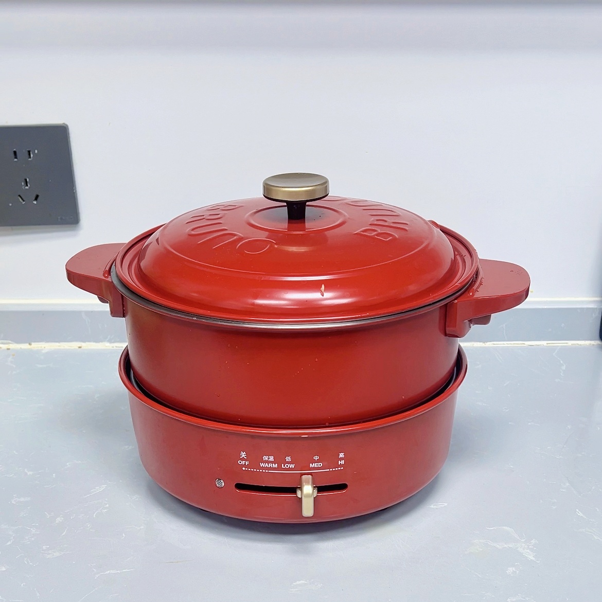 BRUNO BXM101 电热火锅珐琅锅家用多功能焖烧炖锅可分体式电陶炉