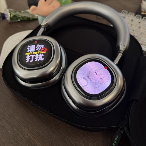 MORRORART头戴无线蓝牙显示耳机主动降噪灵动触控屏生日礼物时尚