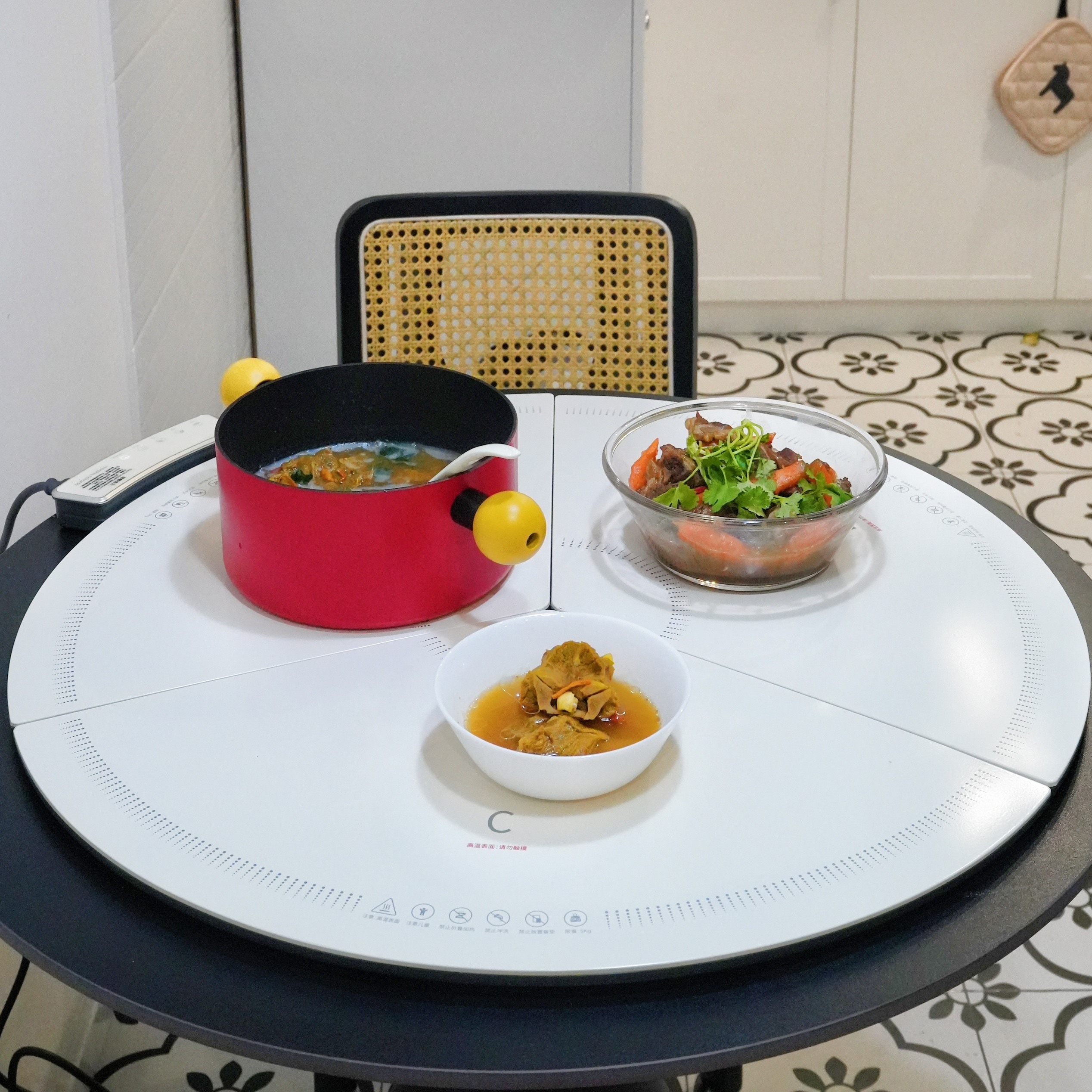 MORPHY RICHARDS/摩飞电器MR8306分区控温折叠暖菜板家用饭菜保温