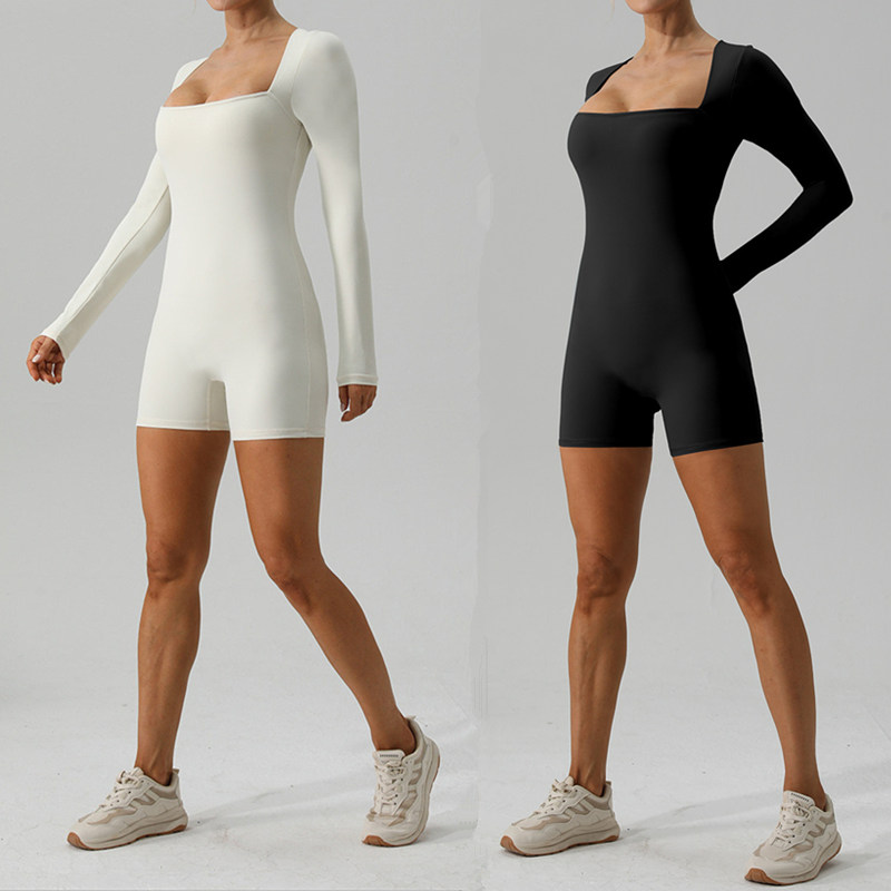 时尚潮牌新款女运动连体衣健身服